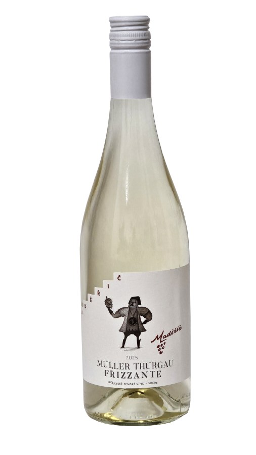 Víno Muller Thurgau Frizzante 2025 MZV suché, 0,75 l č. š.5010F alk. 11,5 % Víno Muller Thurgau Frizzante 2025 MZV suché, 0,75 l č. š.5010F alk. 11,5 % - Víno šumivé Bílé