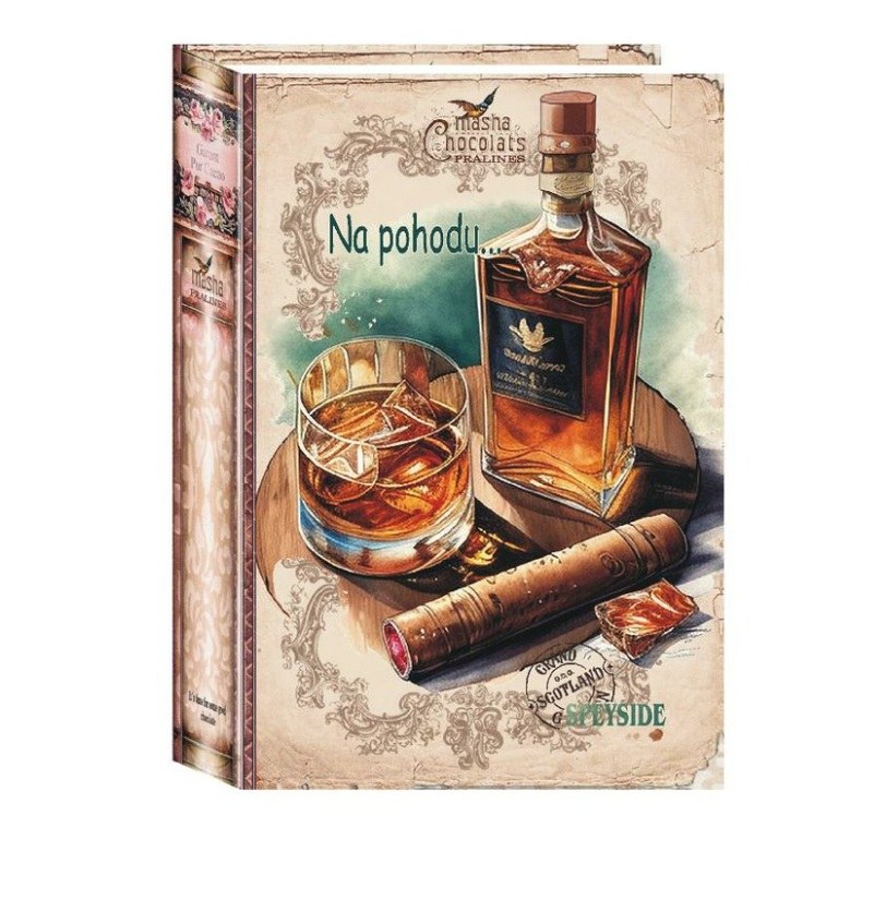 Bonboniéra tvaru knihy s bonbóny z belgické čokolády 200 g Masha - Delikatesy Čokolády, bonbony, sladkosti