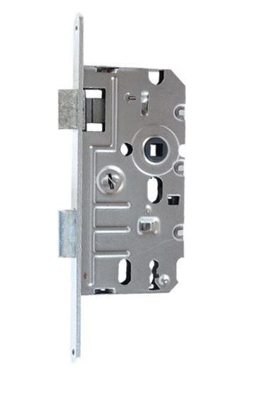 Zámek zadlabací K 240 P obyčejný klíč 72/70 backset (dorn) 50 mm čelo 20 mm P bílý zinek hromadné b.