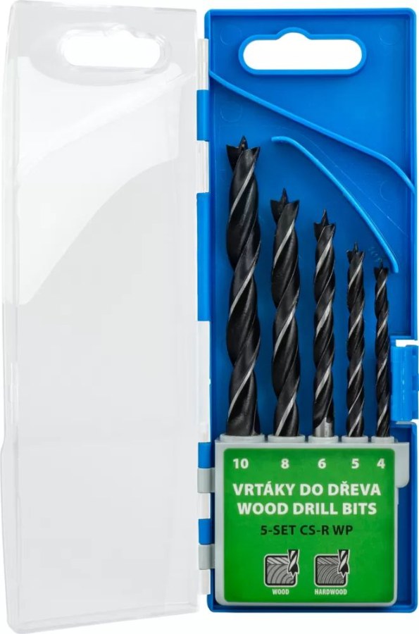 Sada vrtáků do dřeva 5dílná (4-10 mm) CS-R WR - Brusivo, vrtáky, závitořezy, kartáče Vrtáky, korunky Vrtáky do dřeva, sukovníky