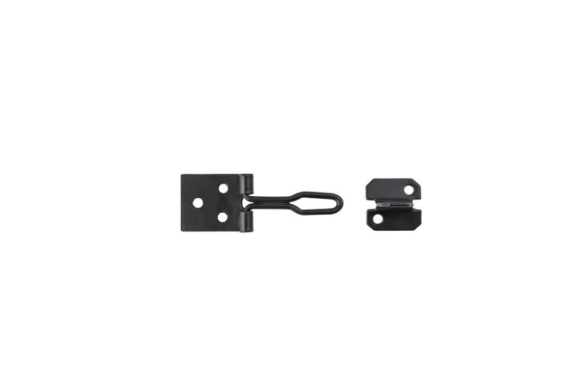Petlice se skobou z válcového drátu C ZWD 80, 80 x 28 x 1,4 mm černá - Kliky, okenní a dveřní kování, panty Petlice, zástrče, pojistné řetízky