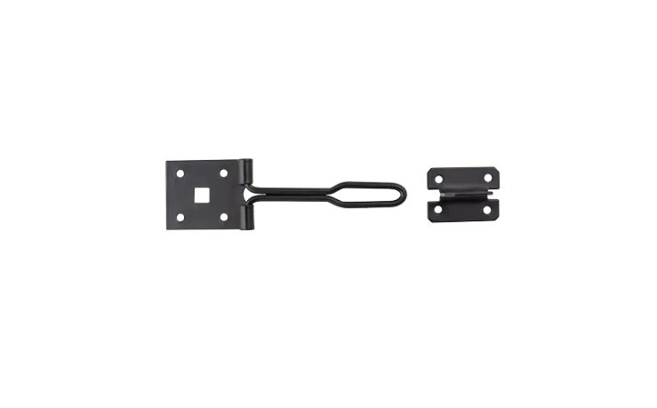 Petlice se skobou z válcového drátu C ZWD 155, 155 x 45 x 1,4 mm černá - Kliky, okenní a dveřní kování, panty Petlice, zástrče, pojistné řetízky