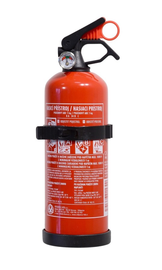Přístroj hasicí práškový 1 kg ABC (8A 34 B / C) - Mazací, pneu a PB technika Autopříslušenství, autokosmetika