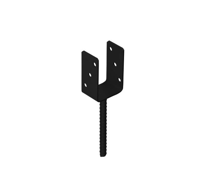 Patka sloupku 80 typ "U" PS 80U 81 x 120 x 60 x 4 mm (balení 6 ks) černá - Vybavení pro dům a domácnost Kování spojovací Patky, botky trámové