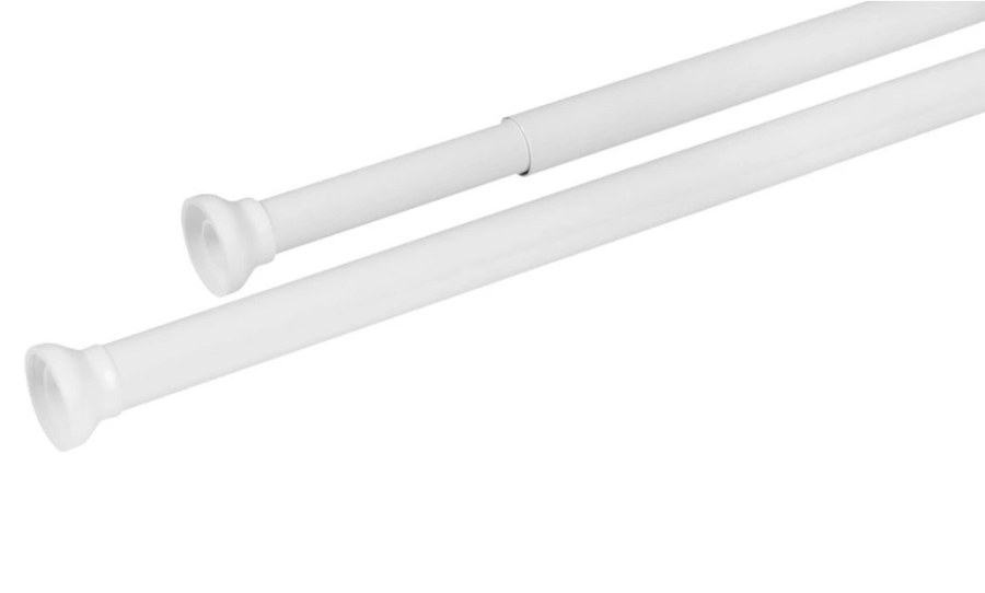 Tyč koupelnová 118-215 cm bílá - Vybavení pro dům a domácnost Zastíňovací prvky Tyče šatní, koupel, schodiš, přísl.