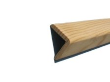 Lišta masivní jehličnatá 28 x 28 mm vnější roh 2400 mm, ukončení oblé/oblé