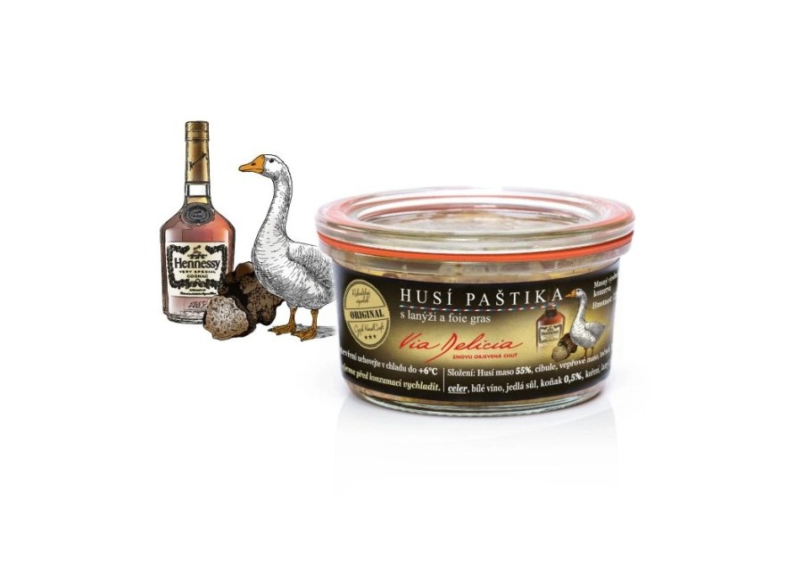 Paštika husí s lanýži a foie gras 120 g - Delikatesy Slané delikatesy