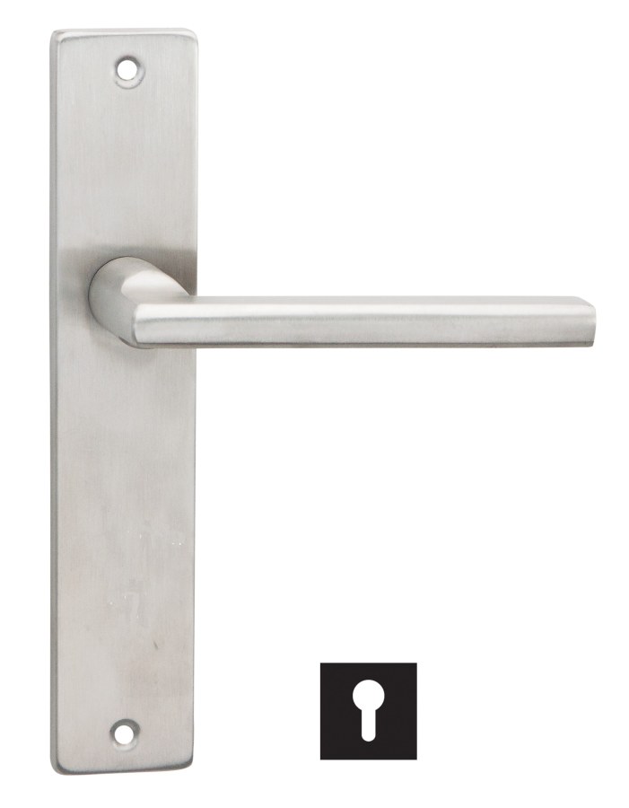 Kování interiérové PLAZA klika/klika 90 mm vložka HRANATÁ nerez IN - Kliky, okenní a dveřní kování, panty Kování dveřní Kování dveřní mezip. chrom, nikl, nerez