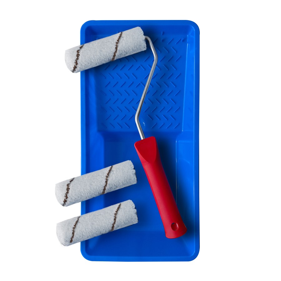 Sada lazurovací, 3 x váleček 100 mm MINI, 1x držadlo, vana - Vybavení pro dům a domácnost Pomůcky malířské a natěračské Válečky, síta, držadla