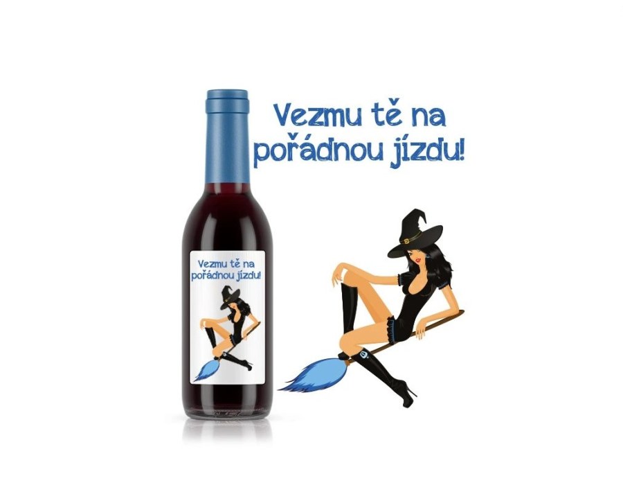 Víno borůvkové - Borůvčák - Vezmu Tě na pořádnou jízdu, 250 ml - Víno tiché Tiché Červené