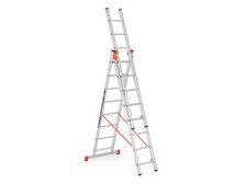 Žebřík trojdílný univerzální 3 x 8 příček, 2,42/5,25 m PREMIUM