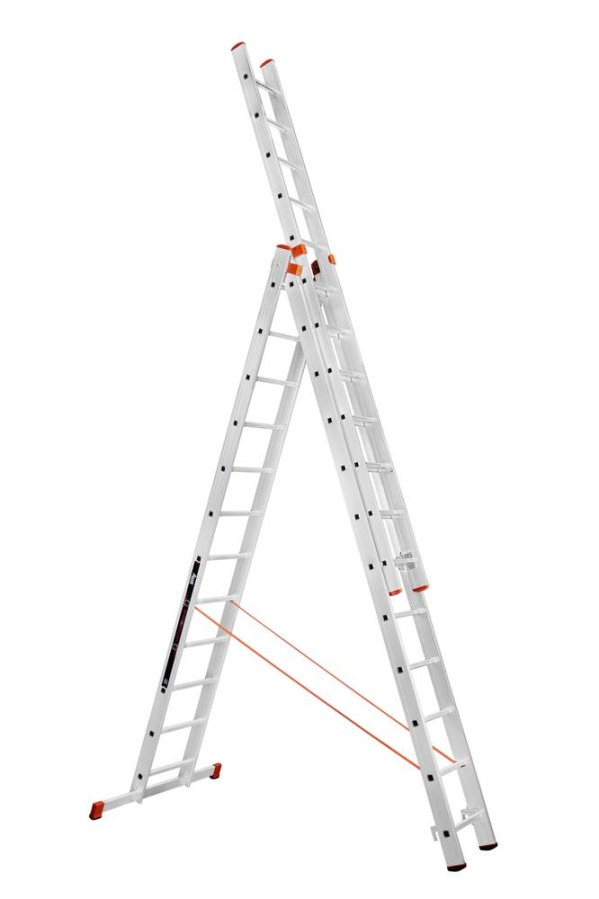 Žebřík trojdílný univerzální 3 x 12 příček 3,55m/8,65m PREMIUM Žebřík trojdílný univerzální 3 x 12 příček 3,55m/8,65m PREMIUM - Žebříky, manipul.technika, kolečka Žebříky Žebříky hliníkové