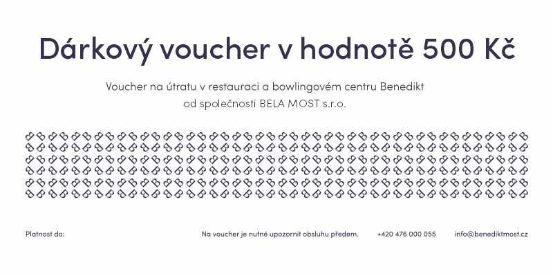 Dárkový voucher v hodnotě 500 Kč do Restaurace s bowlingem Benedikt Most - Železářství