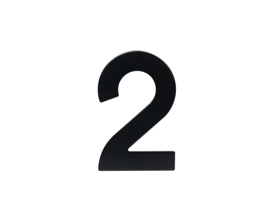 Číslice domovní "2" RN.95L.2.CE ploché 2D výška 95 mm černá - Kliky, okenní a dveřní kování, panty Kování domovní a doplňky Číslice, písmena