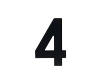 Číslice domovní "4" RN.95L.2.CE ploché 2D výška 95 mm černá