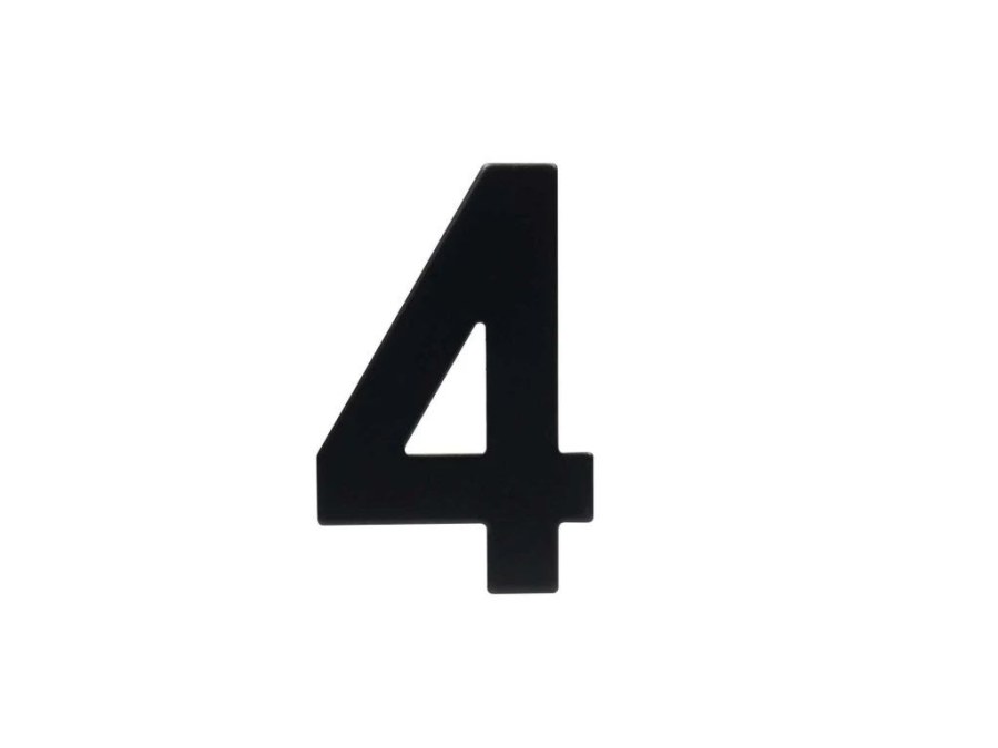 Číslice domovní "4" RN.95L.2.CE ploché 2D výška 95 mm černá Číslice domovní "4" RN.95L.2.CE ploché 2D výška 95 mm černá - Kliky, okenní a dveřní kování, panty Kování domovní a doplňky Číslice, písmena