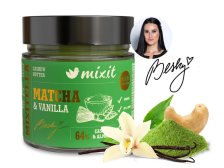 Krém z kešu a mandlí s japonským čajem matcha a pravou vanilkou od Besky 220 g MIXITELLA