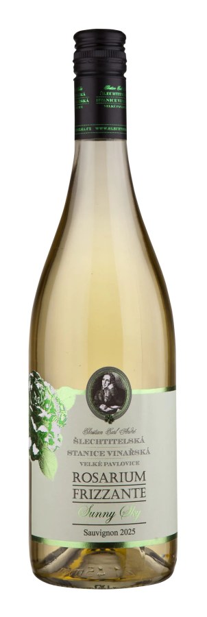 Víno Rosarium Frizante MZV jemně perlivé suché - Sauvignon, Sunny Sky, 0,75l, alk. 10%, č. š. 1025 Víno Rosarium Frizante MZV jemně perlivé suché - Sauvignon, Sunny Sky, 0,75l, alk. 10%, č. š. 1025 - Víno perlivé