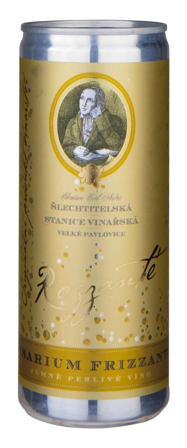 Víno Rozzanté MZV, jemně perlivé, polosuché 0,25 l - MM, La Perla, č.š. 1723F, alk.10,5%, plechovka - Víno perlivé