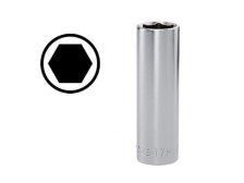 Hlavice prodloužená metrická 17 mm 1/2" 6hranná FACOM