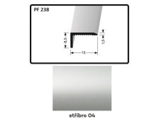 Profil schodový 2700 x 15 x 8,5 x 1,5 mm stříbro PF 238 U