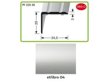 Profil schodový samolepicí 2700 x 10 x 24,5 x 2 mm bronz světlý, PF 235 SK