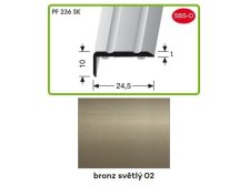 Profil schodový samolepicí 2700 x 20 x 24,5 x 1 mm bronz světlý, PF 236 SK