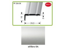 Profil schodový samolepicí 2700 x 20 x 24,5 x 2 mm stříbro, PF 236 SK