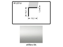 Profil schodový nevrtaný 2500 x 16 x 16 x 1,2 mm stříbro, PF 277 U