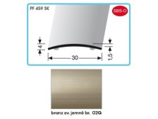 Profil přechodový samolepicí 900 x 30 x 4 x 1,5 mm bronz světlý jemně broušený, PF 459 SK