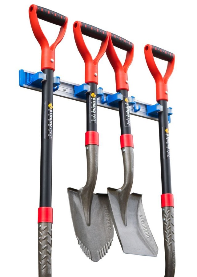 Držák na stěnu na nářadí a násady, TT5039, Alu + plast, 4 pozice, 2-3 cm - Vybavení pro dům a domácnost Prahy, profily, madla, zábradlí a přísl. Madla, držáky