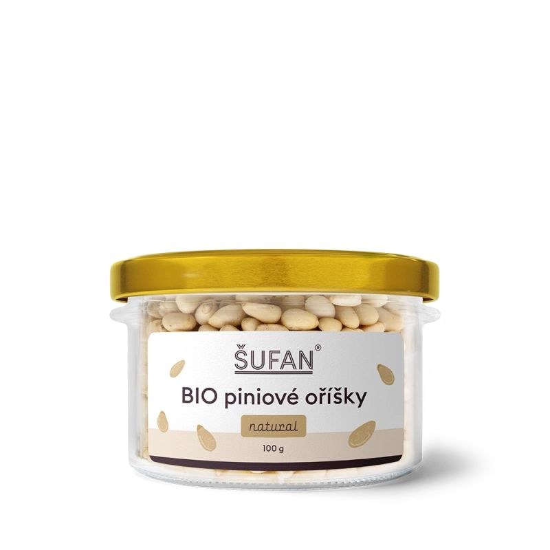 Oříšky piniové ve skle - 100 g ŠUFAN Oříšky piniové ve skle - 100 g ŠUFAN - Delikatesy Ořechy, sušené ovoce, müsli, kaše