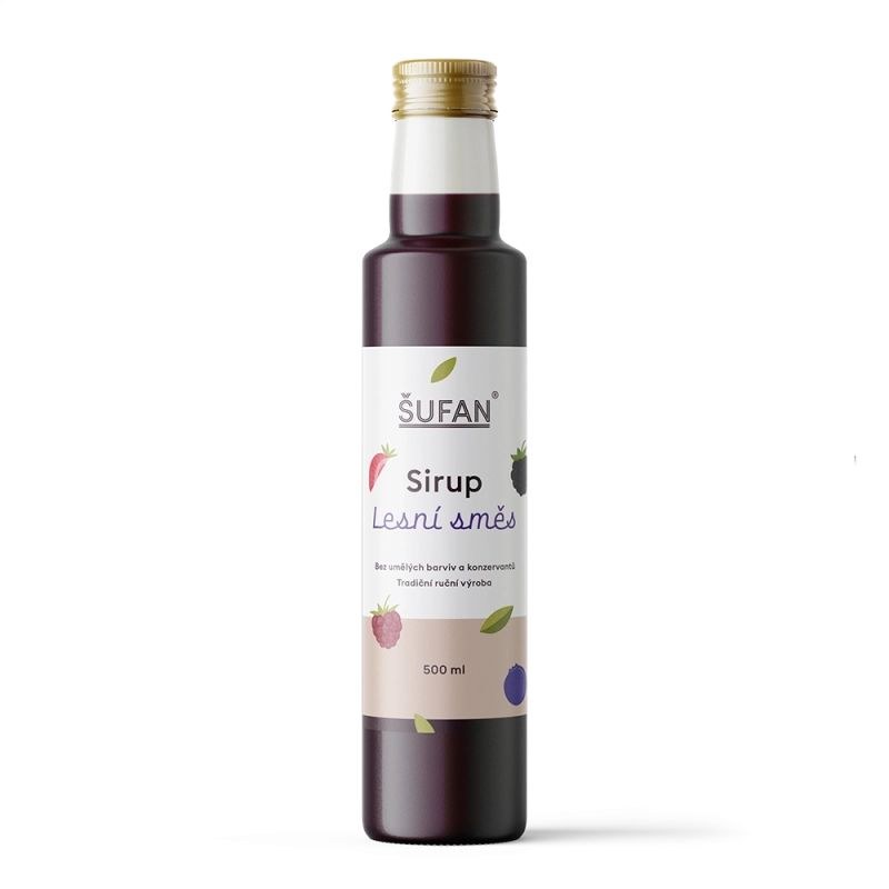 Sirup lesní směs 500 ml ŠUFAN - Delikatesy Káva, čaj, nealkoholické nápoje