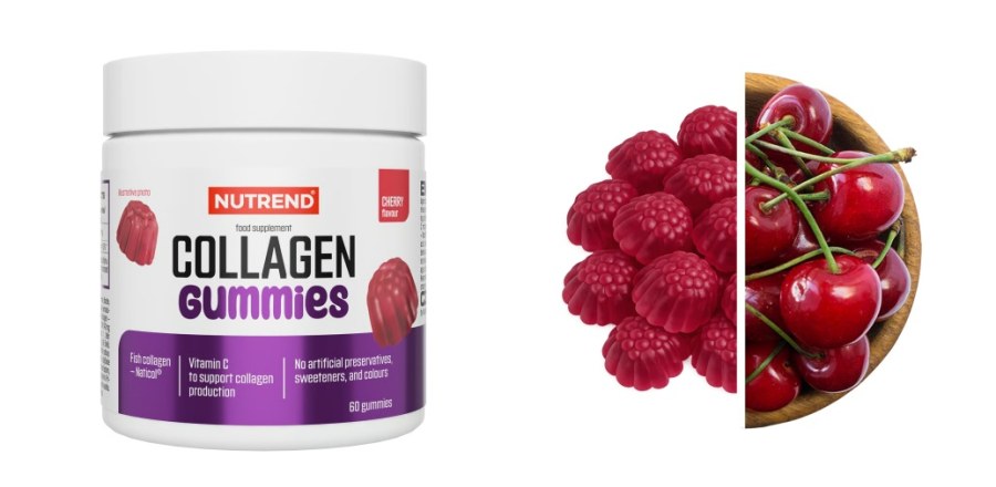 Želé bonbóny Collagen, třešňové, 60 ks - Doplňky stravy, proteinové výrobky