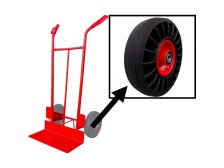 Rudl PROFI typ X3810/G, 500 x 225 mm, kola pryžová 260 mm, kuličkové ložisko, nosnost 300 kg