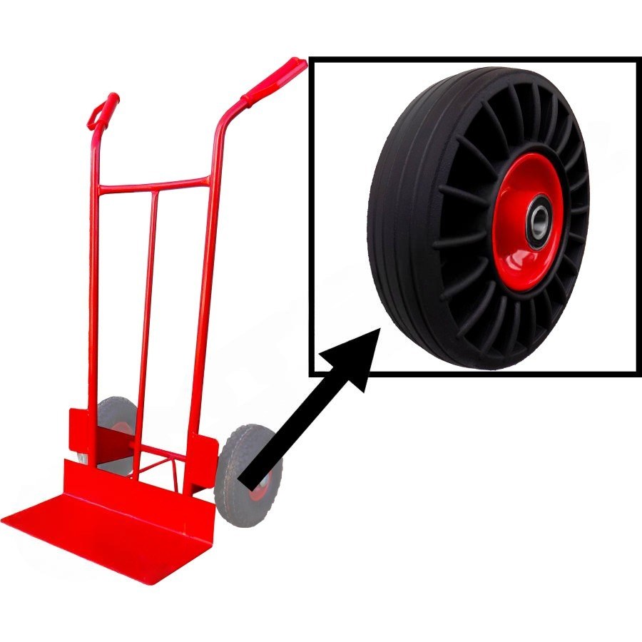 Rudl PROFI typ X3810/G, 500 x 225 mm, kola pryžová 260 mm, kuličkové ložisko, nosnost 300 kg - Žebříky, manipul.technika, kolečka Manipulační stroje a pomůcky Rudlíky