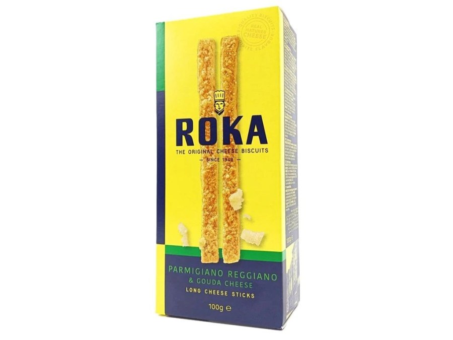Sušenky Roka sýrové s goudou a parmezánem 100 g Sušenky Roka sýrové s goudou a parmezánem 100 g - Delikatesy Slané delikatesy