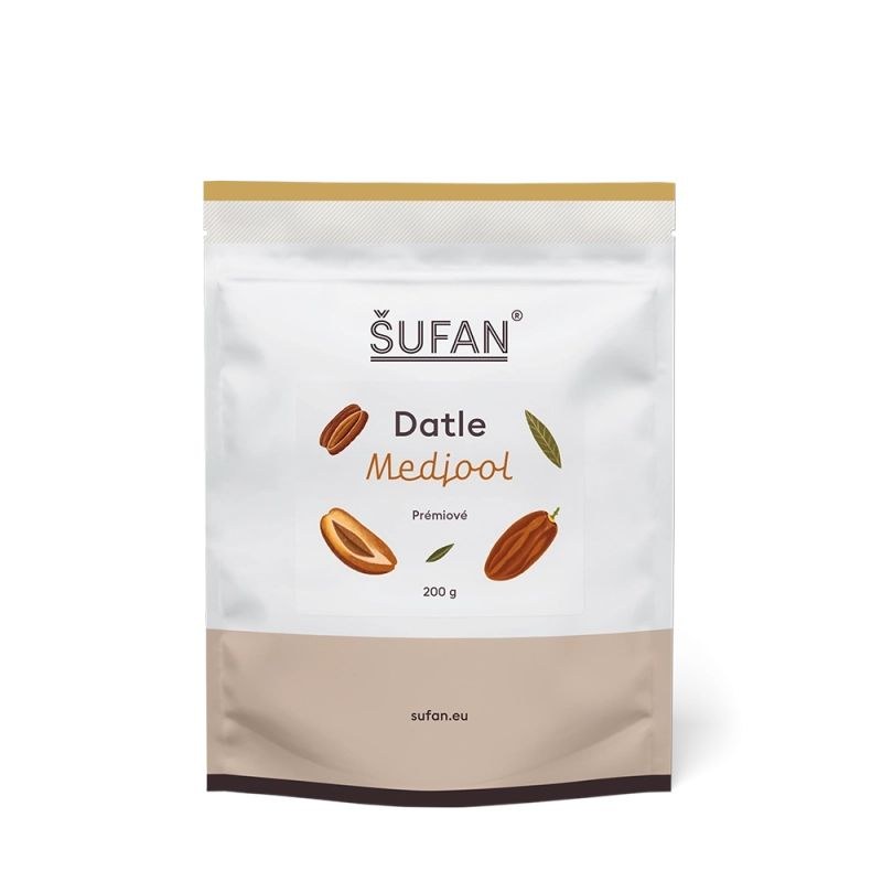 Datle Medjool 200 g ŠUFAN Datle Medjool 200 g ŠUFAN - Delikatesy Ořechy, sušené ovoce, müsli, kaše