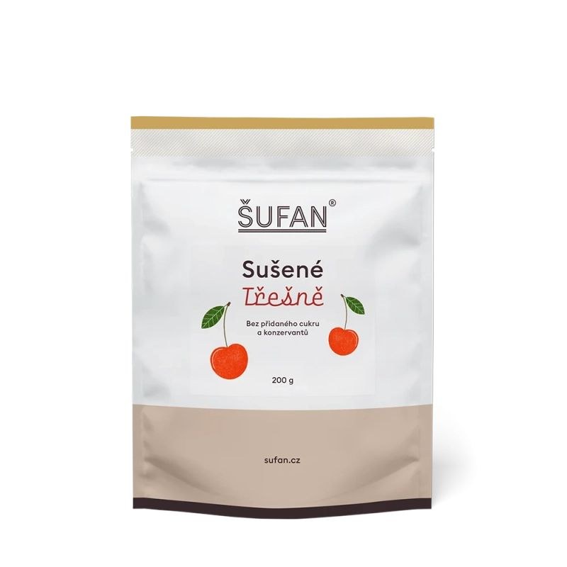 Třešně sušené 200 g ŠUFAN Třešně sušené 200 g ŠUFAN - Delikatesy Ořechy, sušené ovoce, müsli, kaše