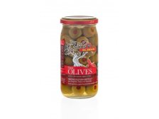 Olivy zelené plněné přírodní paprikou 350 g ve skle