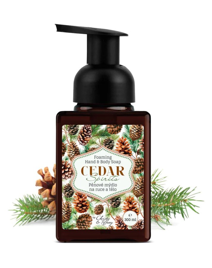 Mýdlo na ruce a tělo pěnové - cedrová esence 300 ml