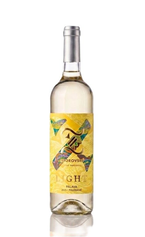 Víno Pálava LIGHT 2025 MZV polosuché, 0,75 l č. š. 1025, alk.10 % - Víno tiché Tiché Bílé
