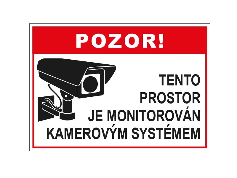 Tabulka bezpečnostní - Tento prostor je monitorován kamerovým systémem (zakázková A4) (LC30023) Tabulka bezpečnostní - Tento prostor je monitorován kamerovým systémem (zakázková A4) (LC30023) - Pomůcky ochranné a úklidové Pomůcky ochranné Pomůcky ochranné ostatní