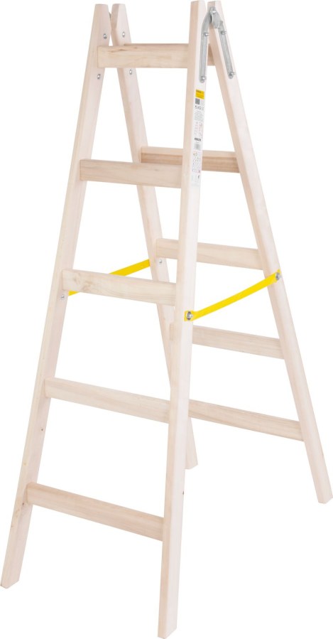 Štafle dřevěné 5 příček, 1,60 m, max. 150 kg Strend Pro Štafle dřevěné 5 příček, 1,60 m, max. 150 kg Strend Pro - Žebříky, manipul.technika, kolečka Žebříky Štafle dřevěné