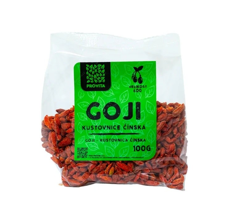 Plody kustovnice Goji berries, vel. 600, 100 g PROVITA - Delikatesy Ořechy, sušené ovoce, müsli, kaše