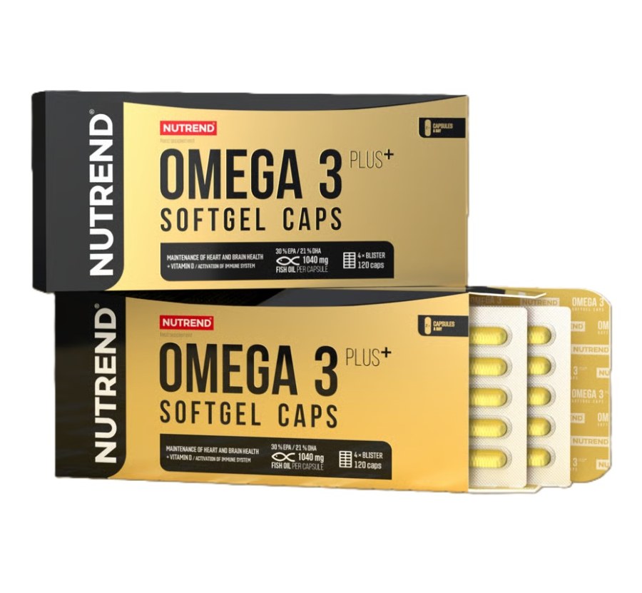 Olej prémiový rybí v kapslích Omega 3 Plus Softgel Caps 120 kapslí - Doplňky stravy, proteinové výrobky