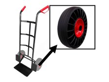 Rudl standartní, pryžová kola průměr 260 mm, lopata 350 x 150 mm, nosnost 250 kg