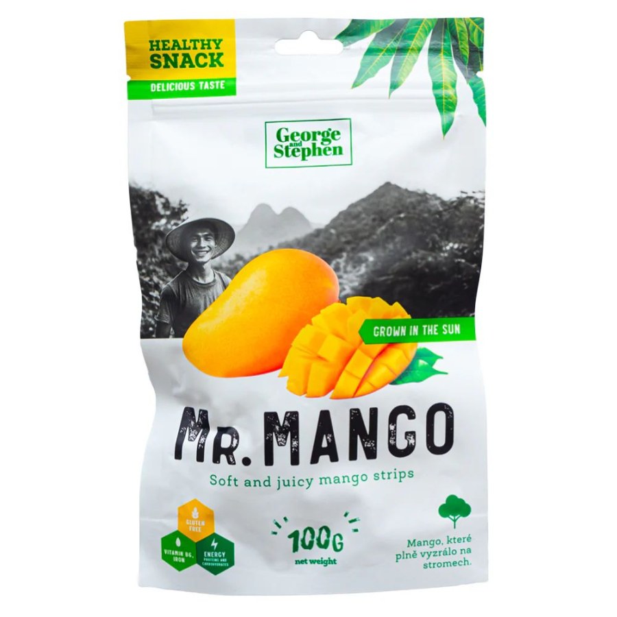 Mango sušené strips 100 g Mr. MANGO - Delikatesy Ořechy, sušené ovoce, müsli, kaše