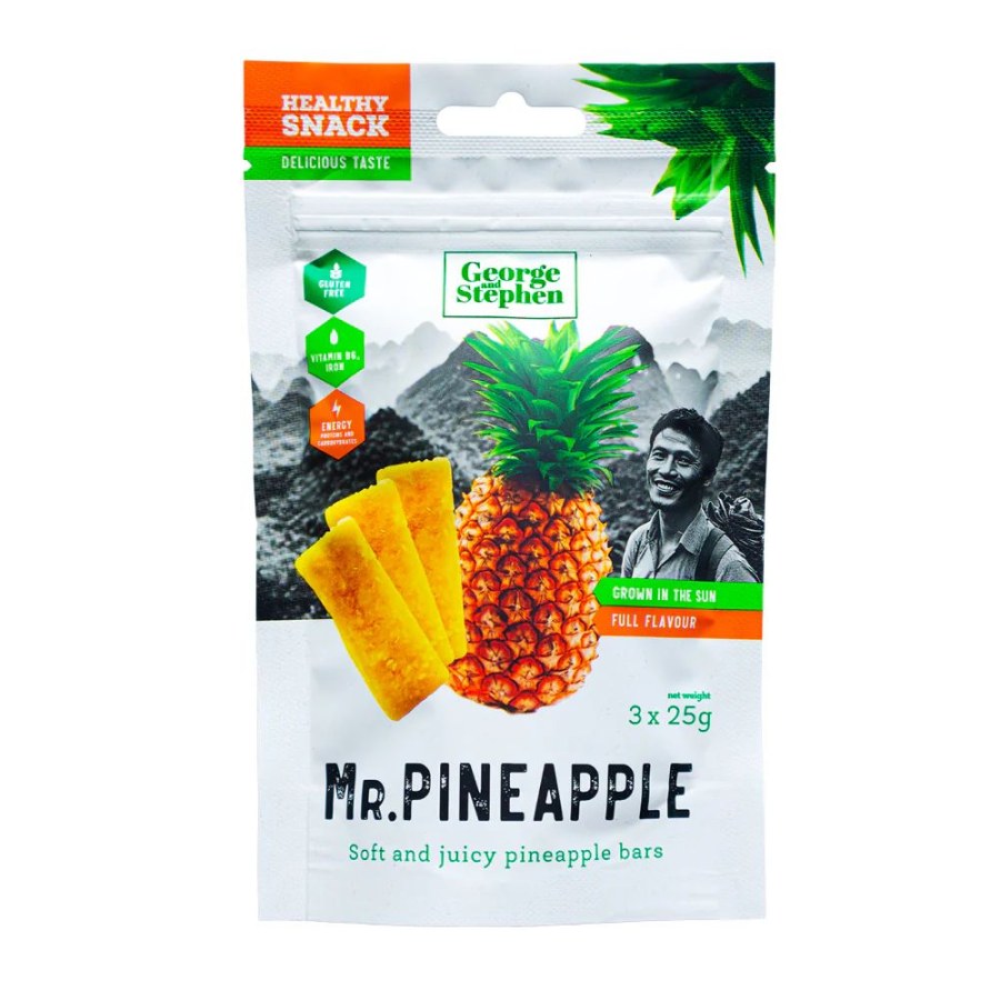 Tyčinky ovocné ananasové 3 x 25 g Mr. PINEAPPLE Tyčinky ovocné ananasové 3 x 25 g Mr. PINEAPPLE - Delikatesy Ořechy, sušené ovoce, müsli, kaše