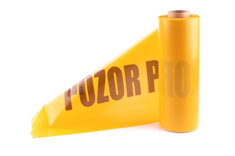 Páska výstražná POZOR PLYN, šíře 30 cm, žlutá 100 m - 90 my Páska výstražná POZOR PLYN, šíře 30 cm, žlutá 100 m - 90 my - Vybavení pro dům a domácnost Pásky lepící, maskovací, izolační